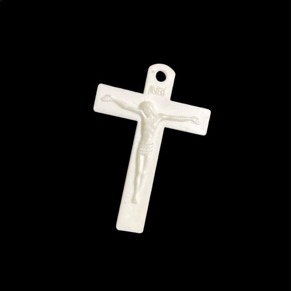 Collection of four  Christian Pendants - wood, tigers eye, gold tone - Picture 2 of 4